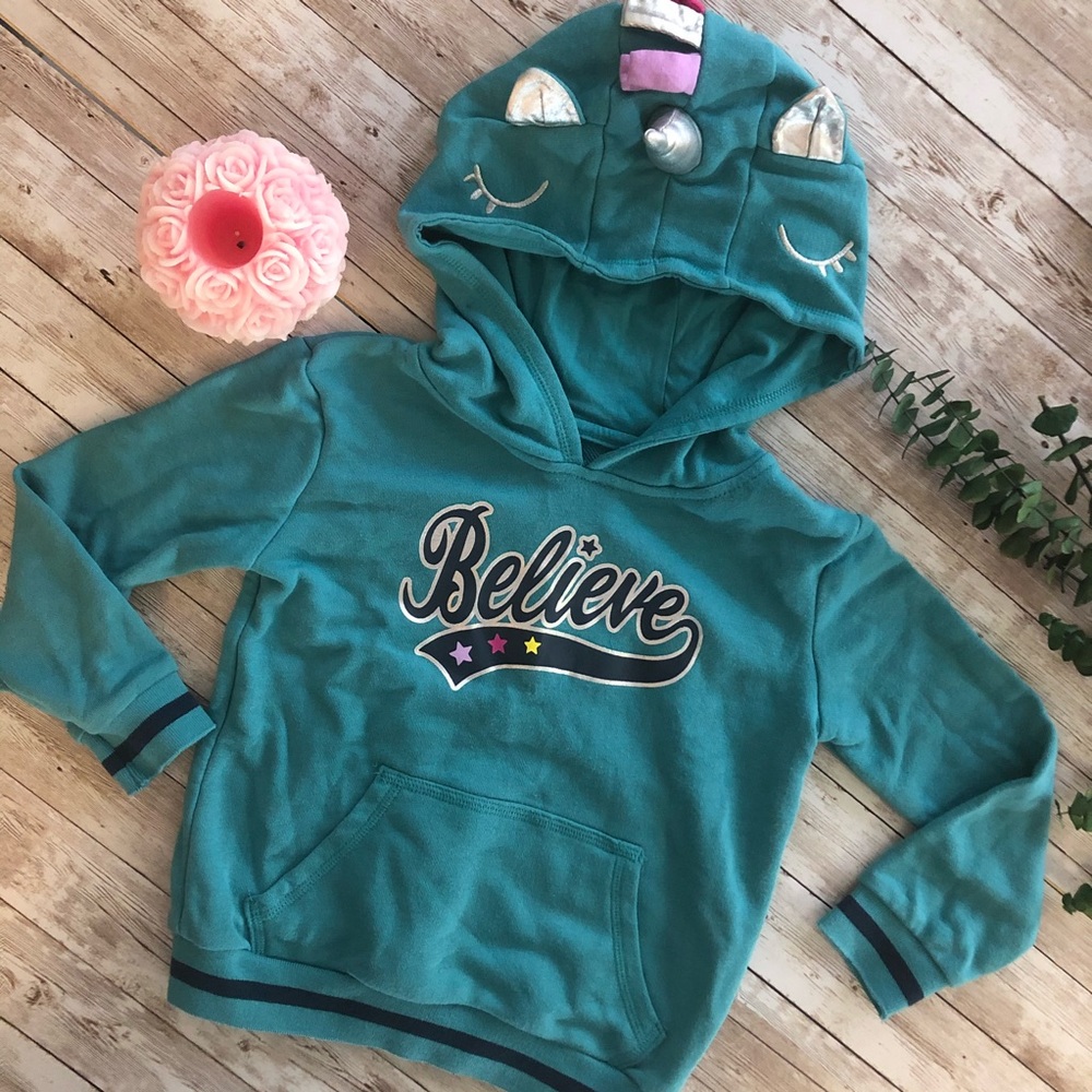 365 kids unicorn hoodie size 5